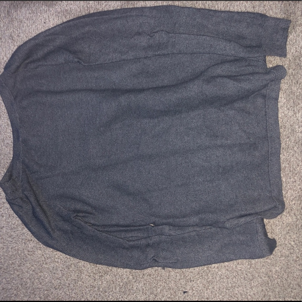 Gray long sleeve sweater